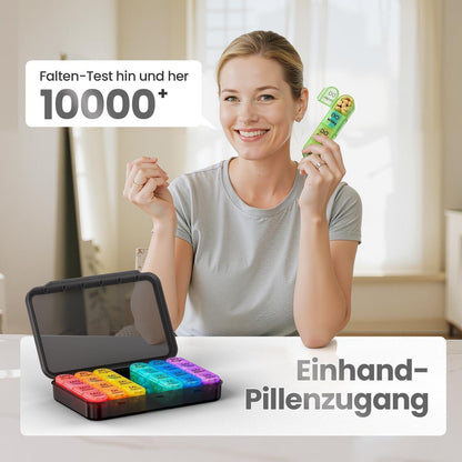 Tablettenbox 7 Tage Pillendose Große Fächer Medikamentenbox