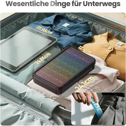 Tablettenbox 7 Tage Pillendose Große Fächer Medikamentenbox