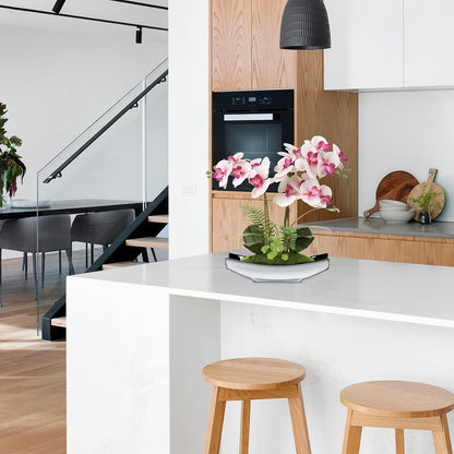 Kunstblume Orchidee Phalaenopsis Bonsai rosa 38cm Pot