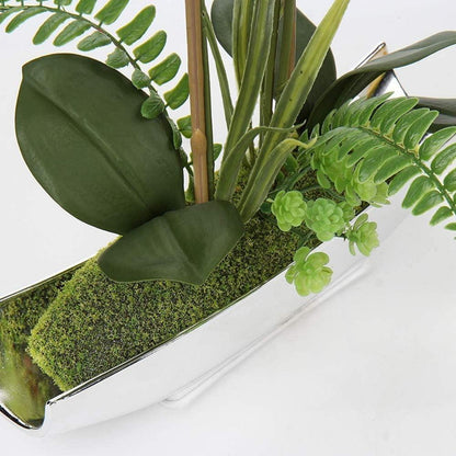 Künstliche Orchideen Phalaenopsis Bonsai Deko Tisch Blumen Wohnzimmer