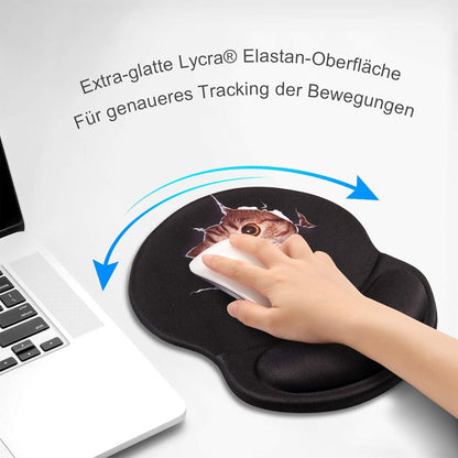 Ergonomisches Mauspad mit Gelkissen und Handgelenkauflage