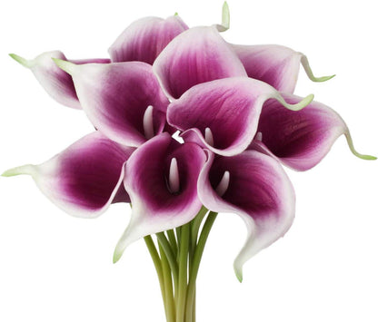 Künstliche Calla Lily 10 Stück Seidenblumen Violett Hochzeit