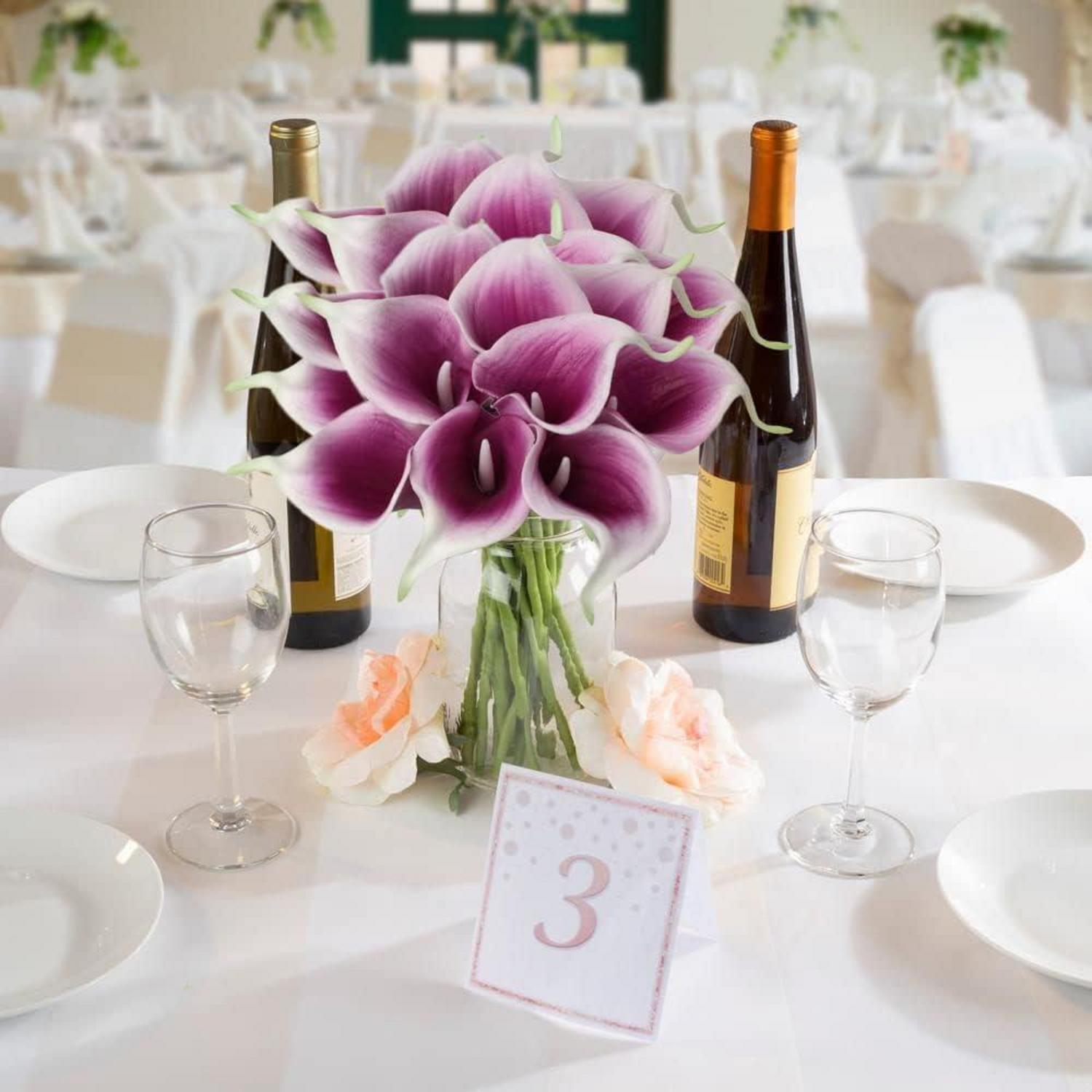 Künstliche Calla Lily Blumensträuße Hochzeit Dekoration 10 Stück Violett