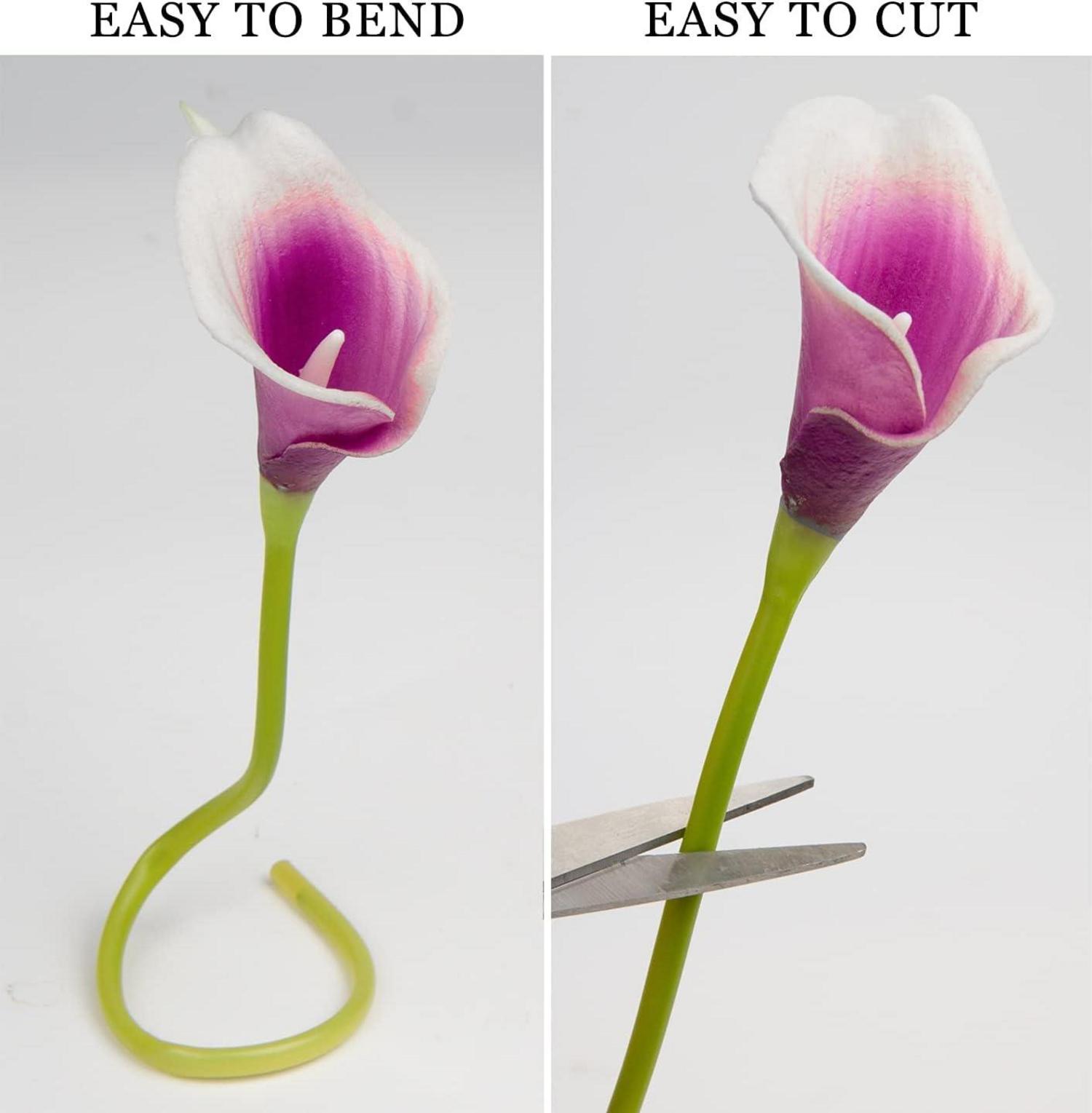 Künstliche Calla Lily 20 Stück Seidenblumen Hochzeit Deko Violett