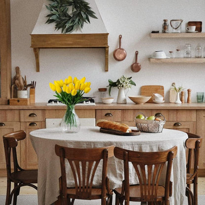 20 Stück Künstliche Tulpen Blumenstrauß Latex Real-Touch