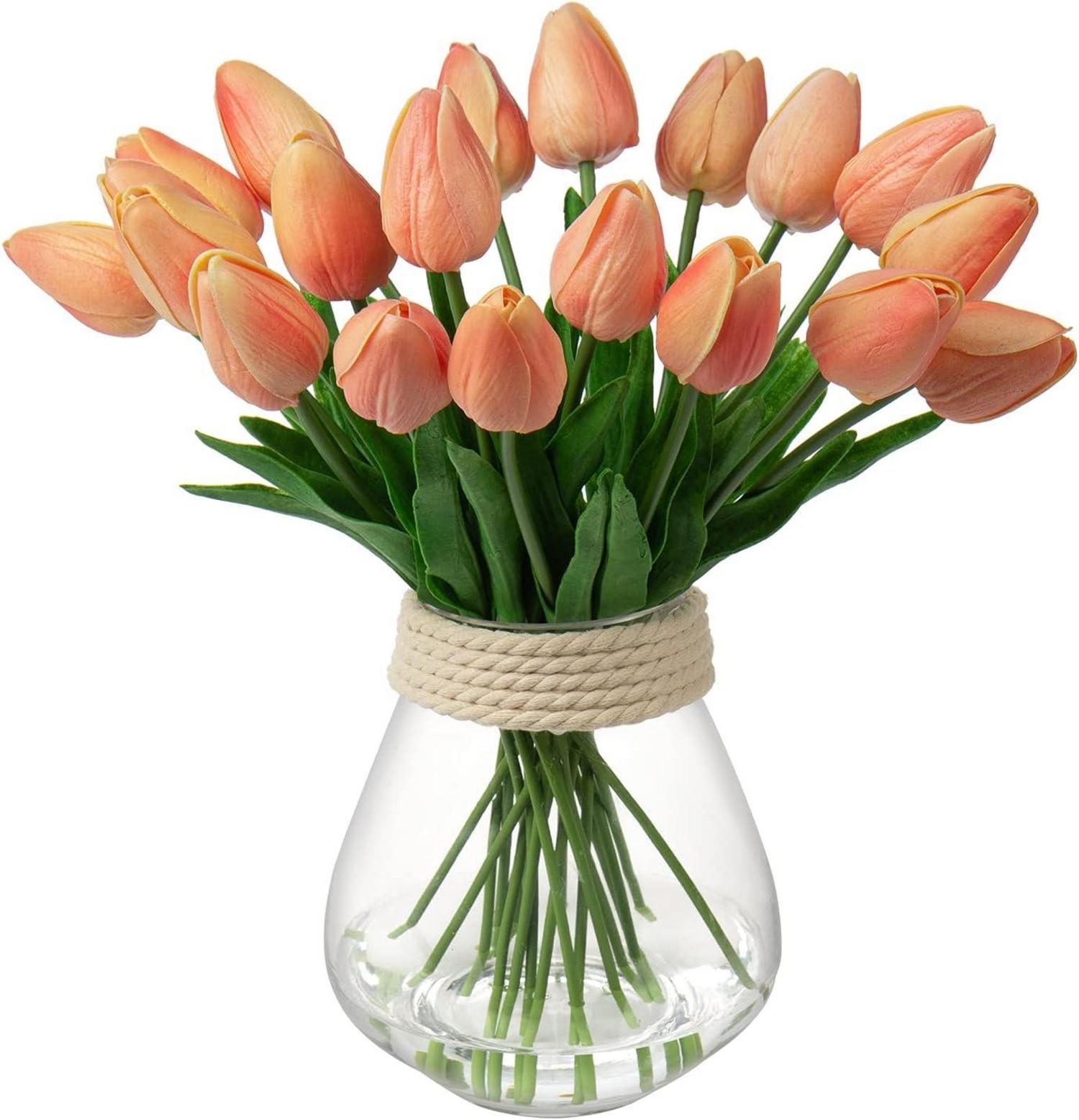 Künstliche Tulpen Blumenstrauß Latex Real-Touch 20 Stück