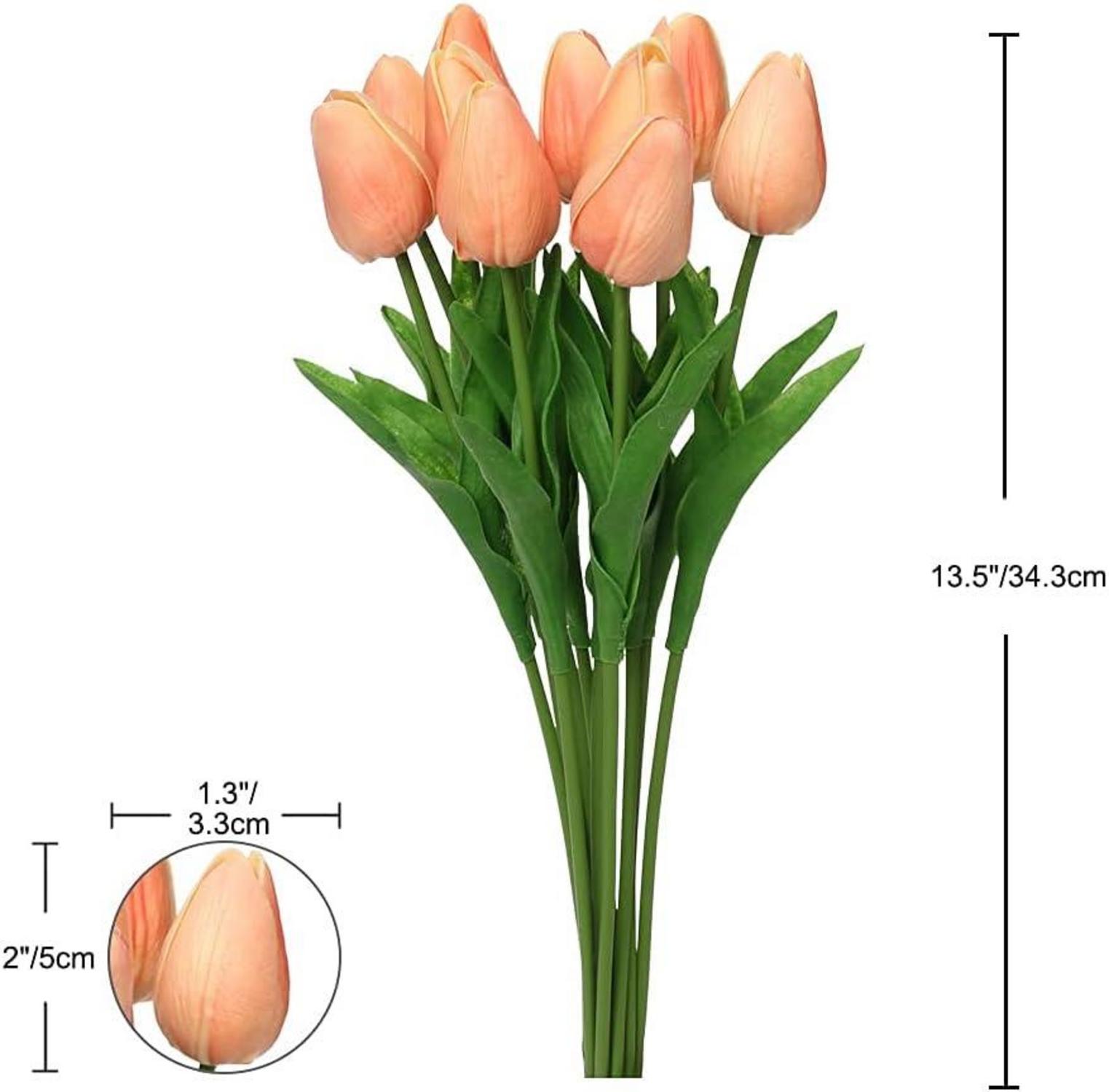 20 Stk. Künstliche Tulpen Blumenstrauß Latex Real-Touch Home Party Deko