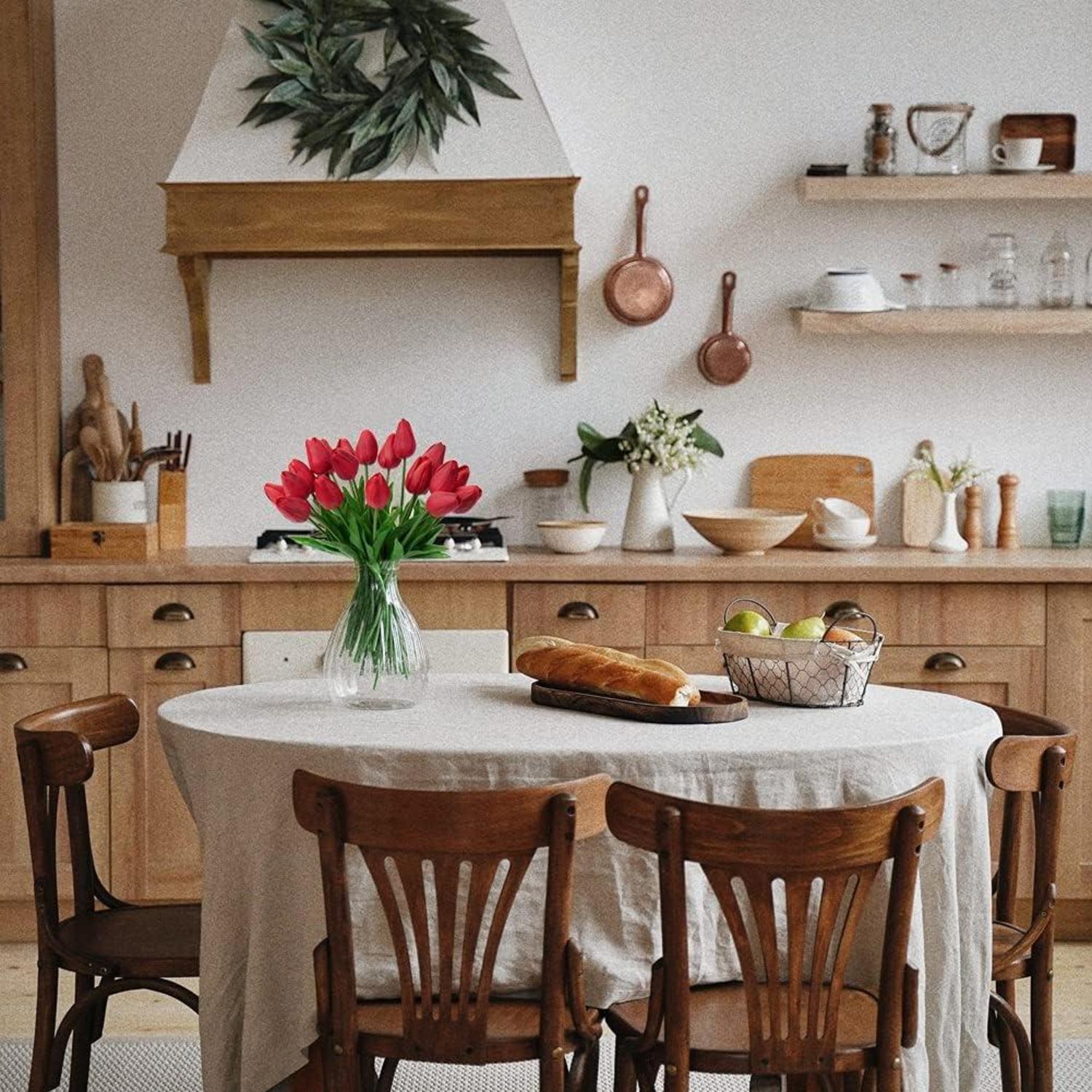 Künstliche Tulpen Blumenstrauß Real-Touch 20 Stück Rot