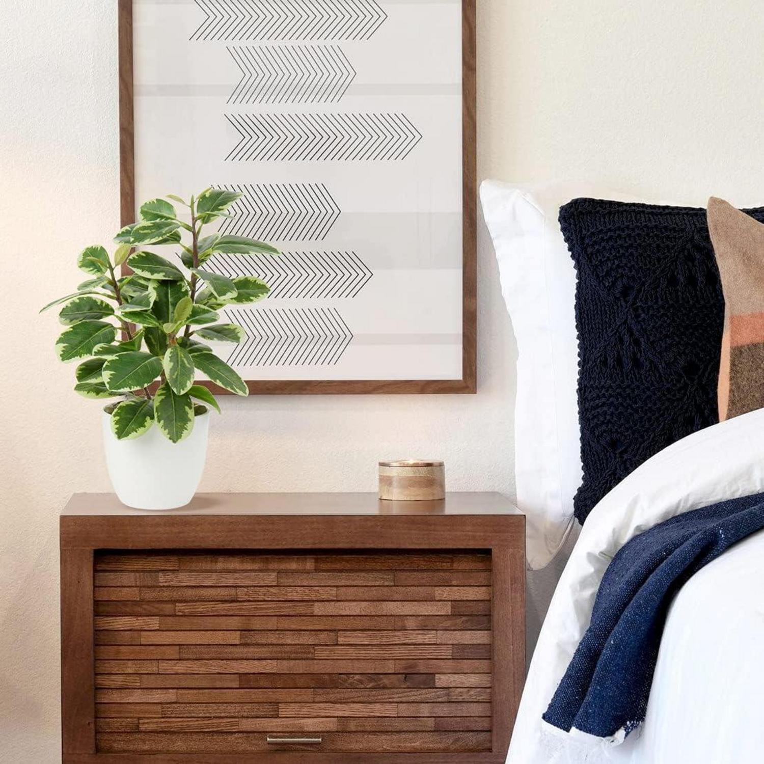 Künstliche Kamelie Kunstpflanze im Kunststofftopf 28cm, cremefarben, Seidenblumen