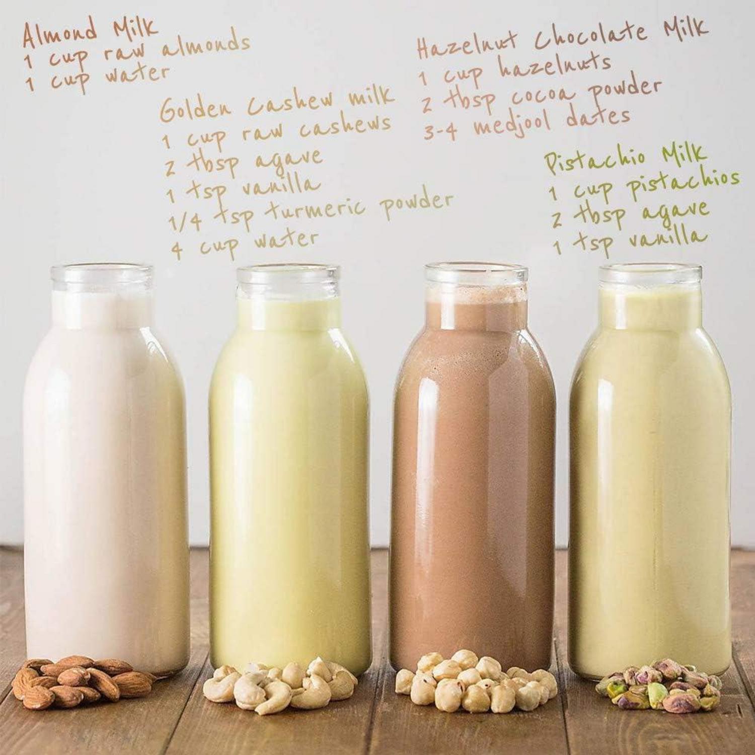 Ecooe Nussmilchbeutel aus Hanf 28x30 cm 2er Set für vegane Nussmilch - Passiertuch waschbar