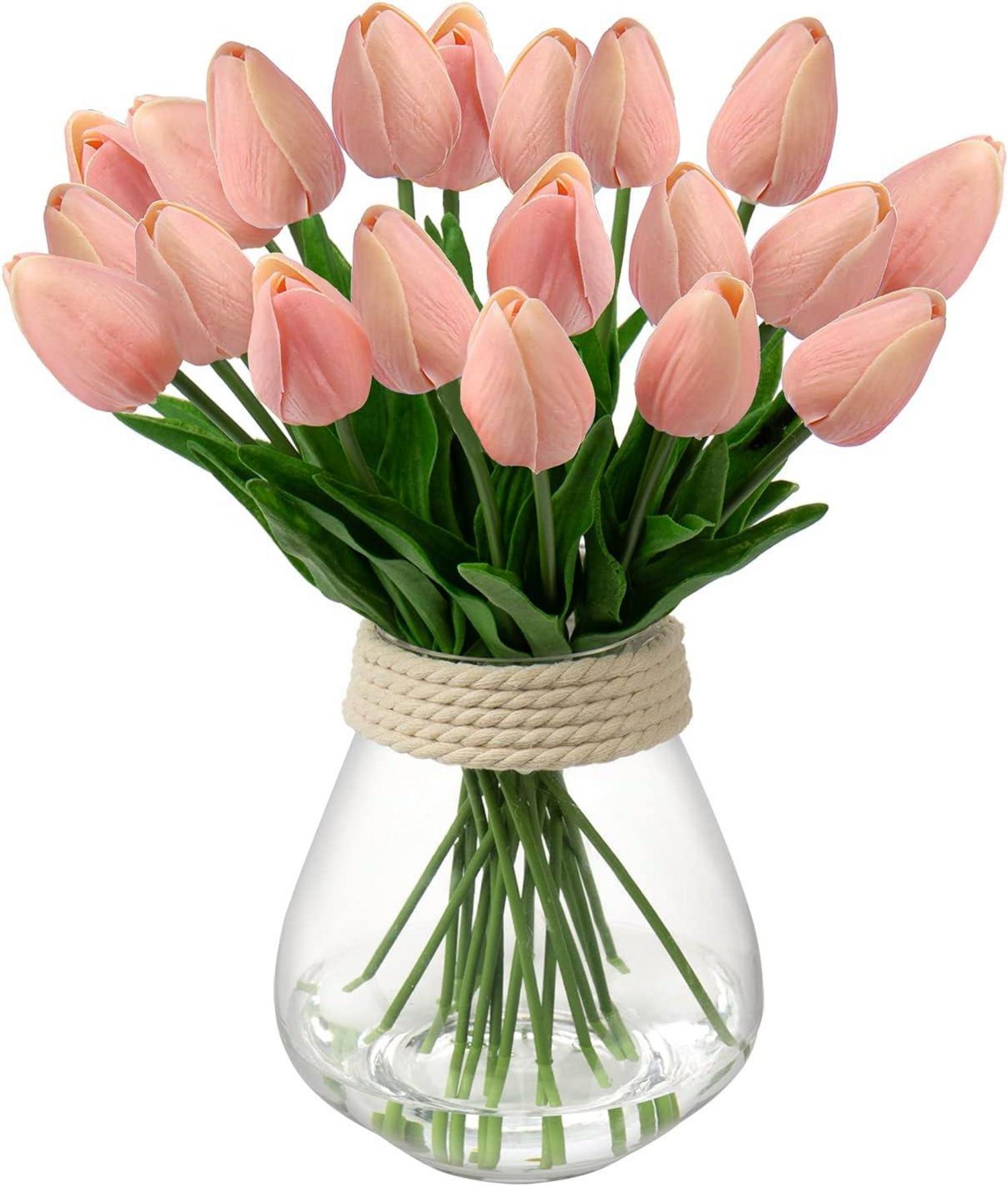 Künstliche Tulpen Blumenstrauß Real-Touch für Dekoration