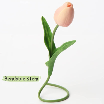Künstliche Tulpen Blumenstrauß Tulpe Real-Touch 20 Stück Latex für