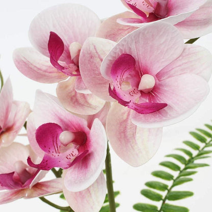 Künstliche Orchideen Deko Blumen Phalaenopsis rosa im Topf