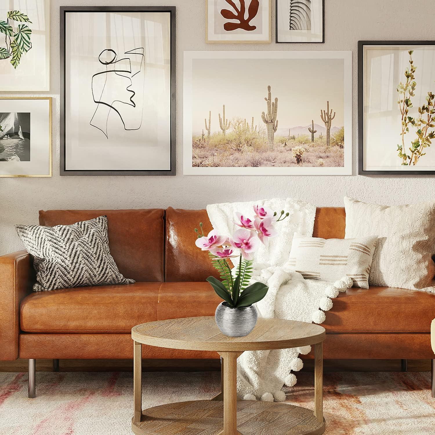 Kunstblume Orchidee Phalaenopsis Deko Blumen Keramiktopf 33cm