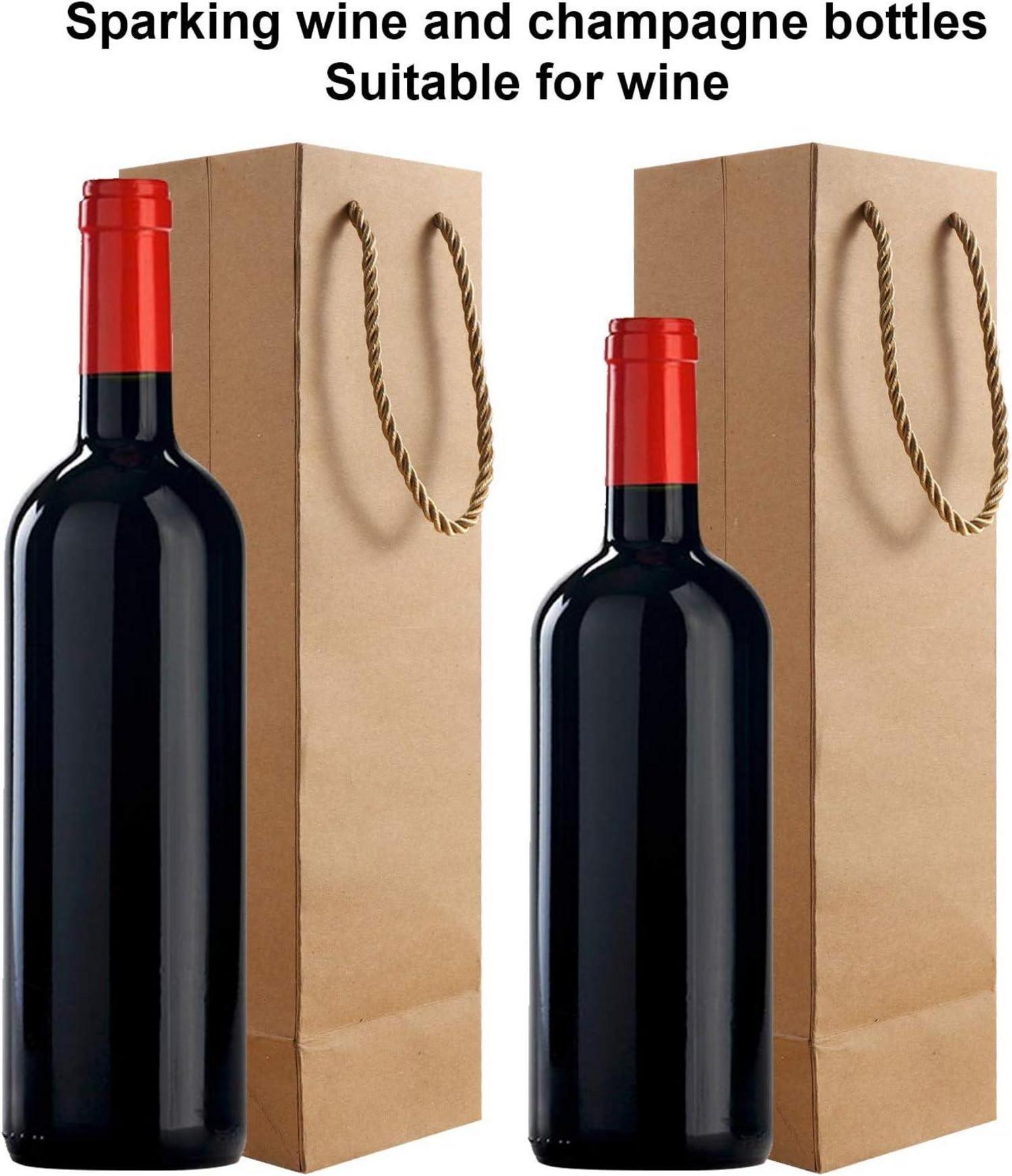 Recycelbare Wein Geschenktüten 12er Pack für Wein, Champagner - Weihnachten, Hochzeit, Geburtstag