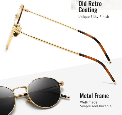 Polarisierte Vintage Sonnenbrille für Damen und Herren UV400 Schutz