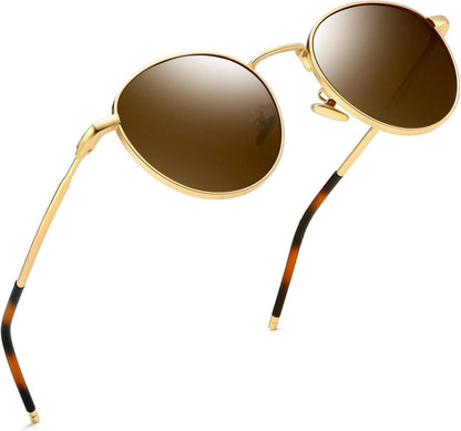 Polarisierte Runde Vintage Sonnenbrille Retro