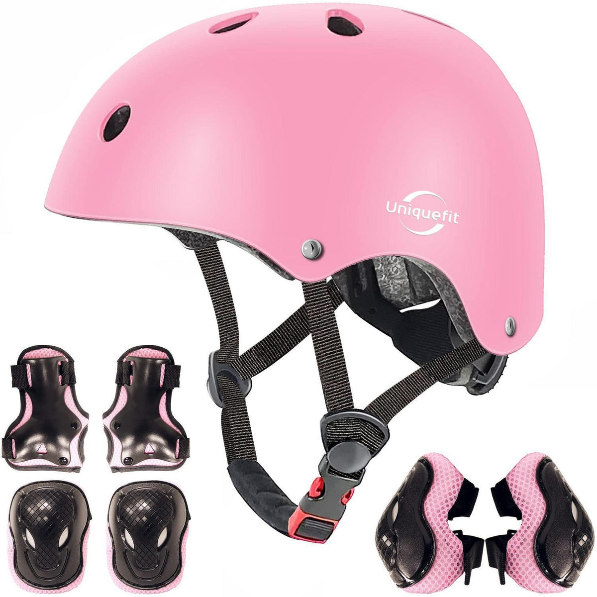 Kinder Schutzausrüstung Set 7-teilig Pink (8-13 Jahre)