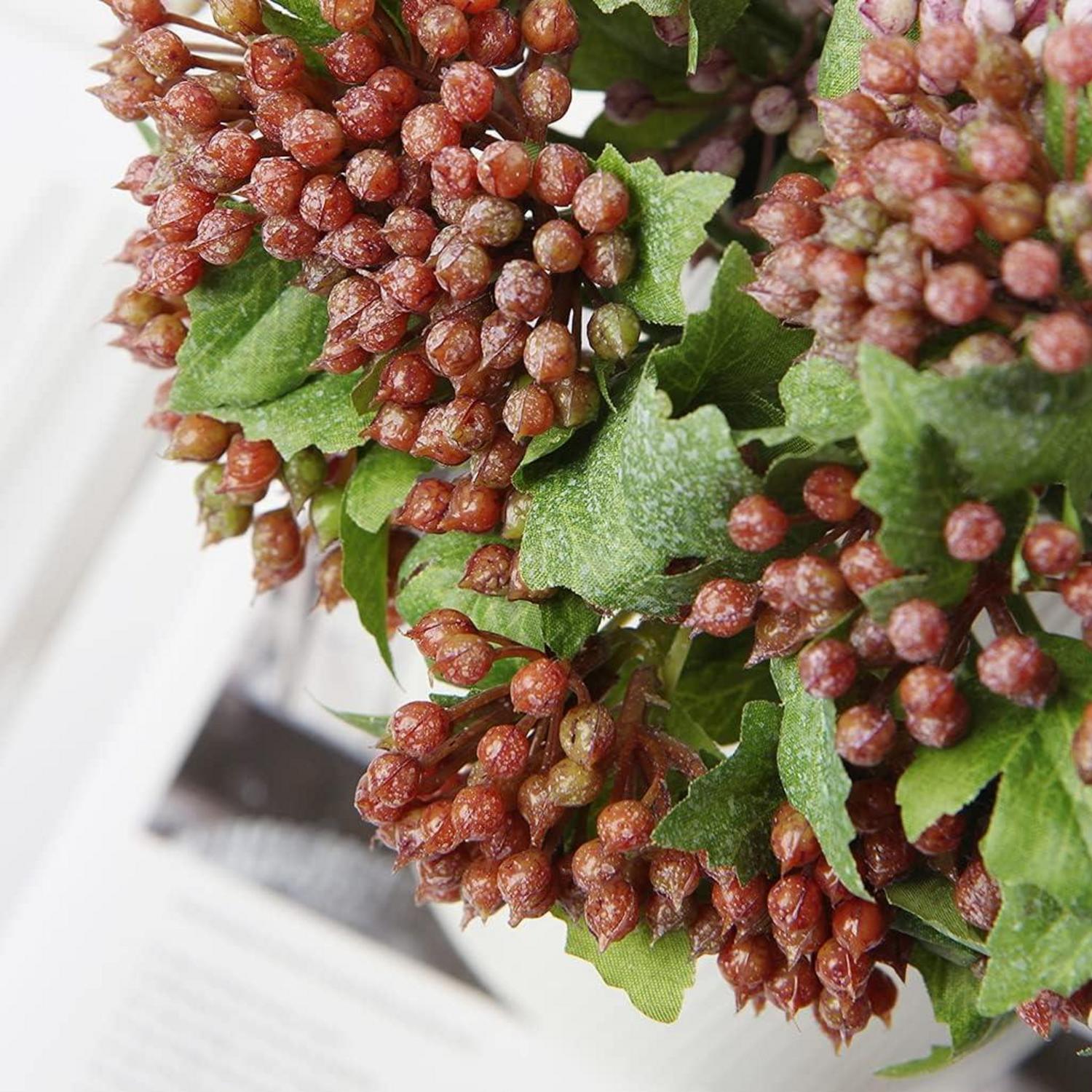 Künstliche Viburnum Beeren Zweige 5er Set 30cm Kunstpflanzen