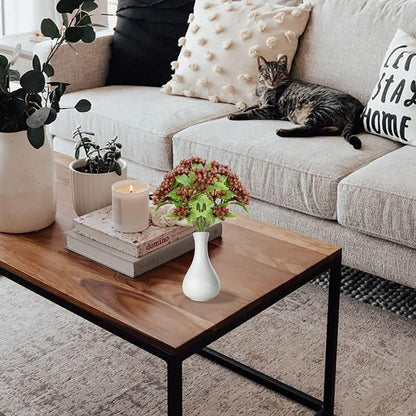 Künstliche Pflanze Beeren Kunstblumen Weihnachten 5 Stiele 30CM Rot