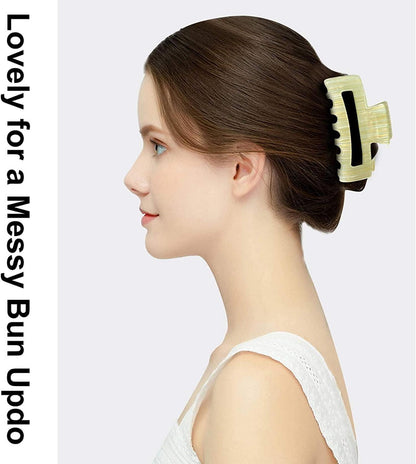 4er Set Acryl Haarklammern Schildpatt Muster Leopardendruck