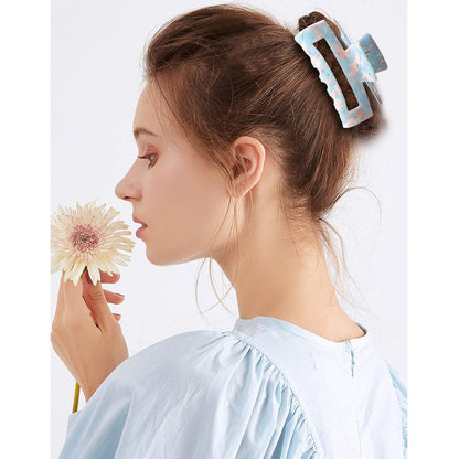 4er Set Acryl-Haarclips Schildpatt & Leopardendruck Haarspangen