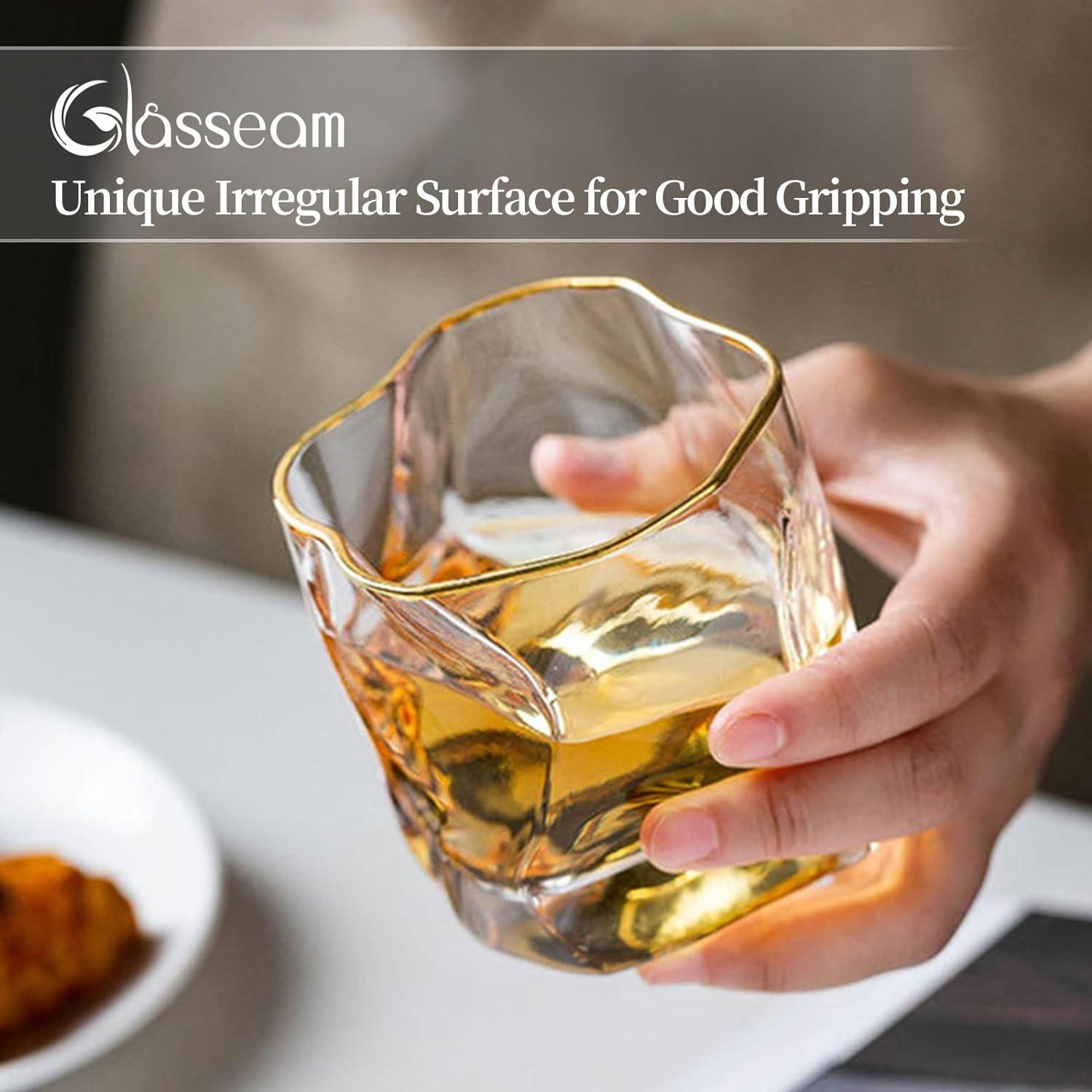 Whisky Gläser Set 2 Stück Edel Rum Tumbler ohne Stiel Männer Scotch Bourbon Gin Cocktail