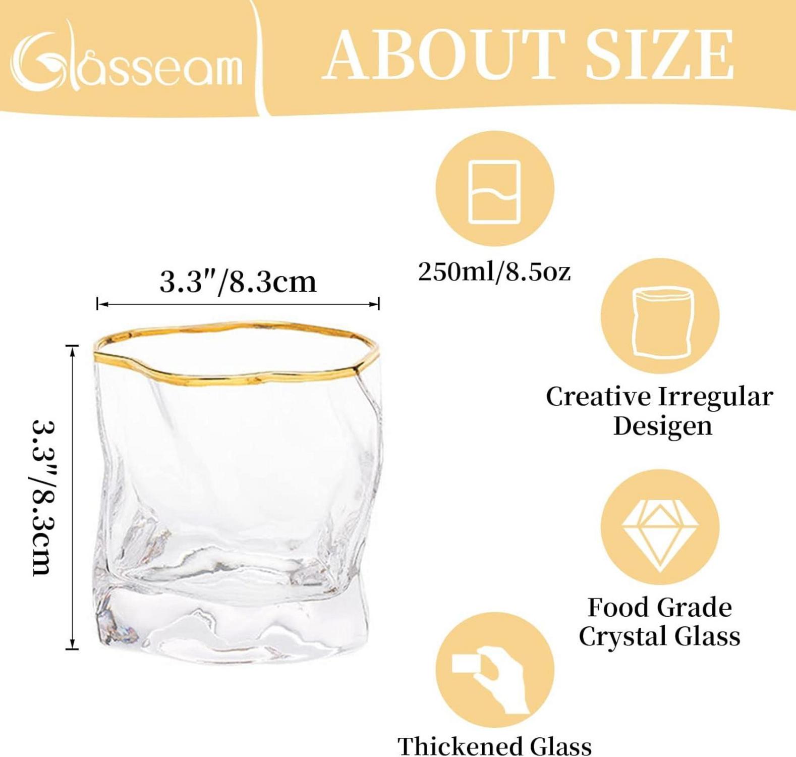 Whiskeygläser Set 2 Stück Edel Rum Tumbler für Männer Papa Scotch Vodka
