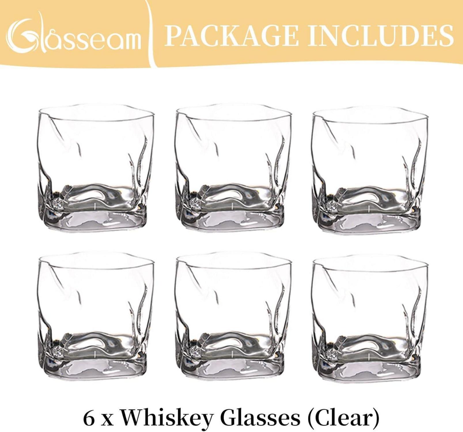 Whiskygläser Set 6 Gekippten Falten Scotch Glass 250Ml Bourbon