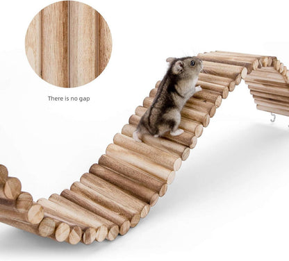 Niteangel Hamster Hängebrücke Spielzeug Kletterleiter 65cm