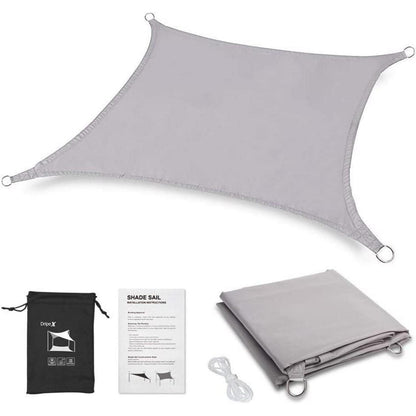 Sehr großes Sonnensegel 5x7m Sonnenschutz Set UV Schutz Grau
