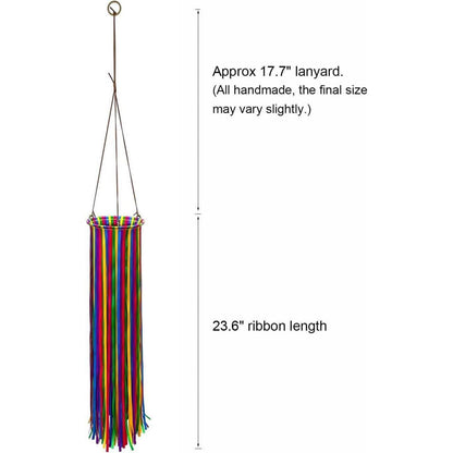 Farbenfroher Satinband Windsack 104cm Outdoor Deko WS41-01