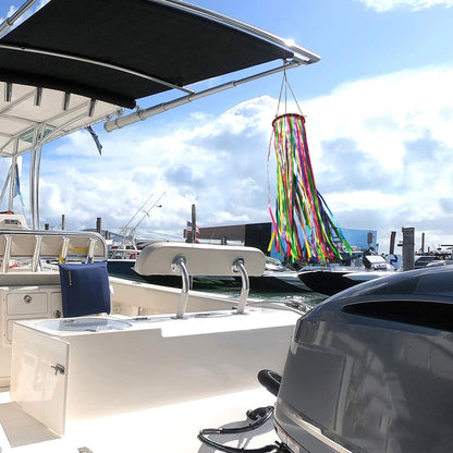 Farbenfroher Satinband Windsack 104cm Outdoor Deko WS41-01