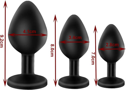 Silikon Analplug Set 3 Stück Anfänger Erfahrene Männer
