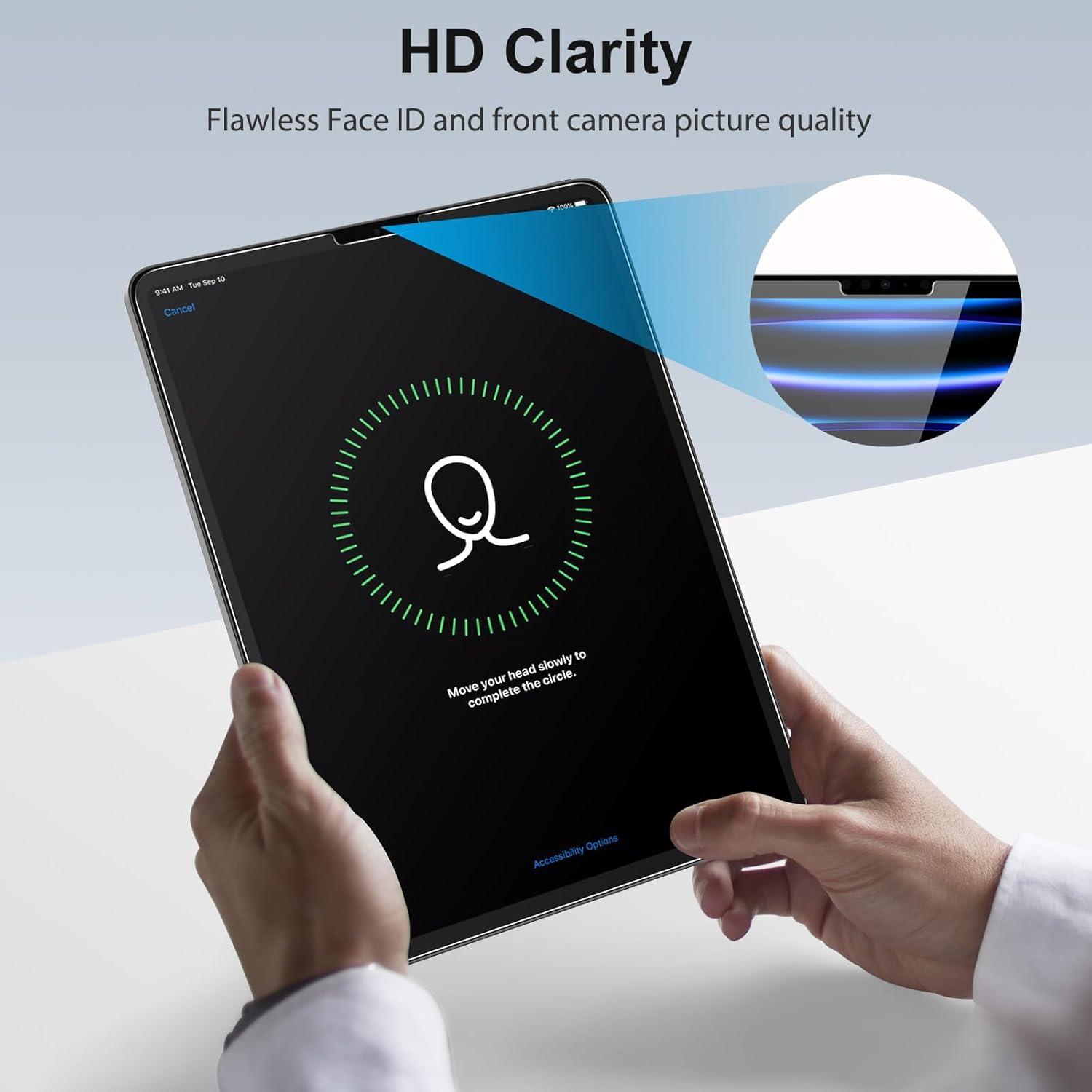 Panzer Schutzfolie für iPad Pro 12.9 2022/2021/2020 - 2x Displayschutz + 2x Kameraschutz