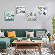 Leinwandbilder Urlaub am Meer 4-teilig 30x30 cm für