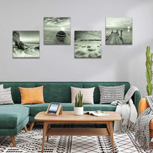 Leinwandbilder Seaside-Grau 4-teilig 30x30cm Wandbild
