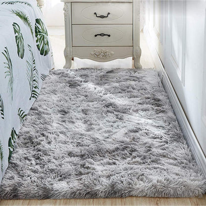 Shaggy Teppich Grau Weiß 160x230cm – Weich & Rutschfest
