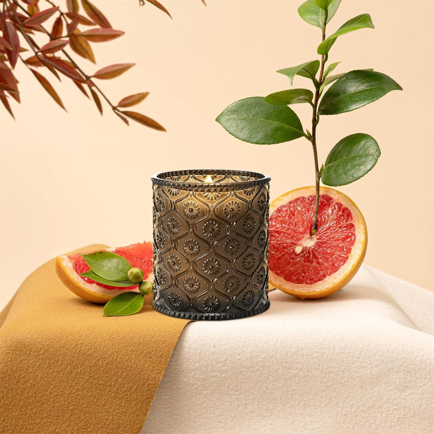Grapefruitblätter Duftkerze im Glas, 55h Brenndauer, 230g