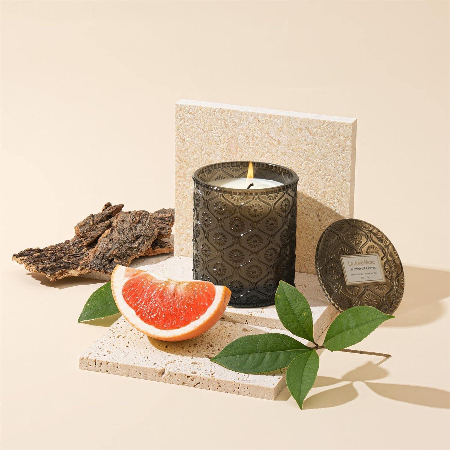 Duftkerze Grapefruitblätter 55h Brenndauer Weihnachten Geschenk 230g