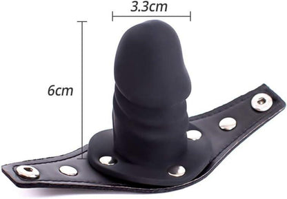 Verstellbare SM Kopfmaske mit Mundknebel und Bondage Maske - Erotisches Sexspielzeug für Paare