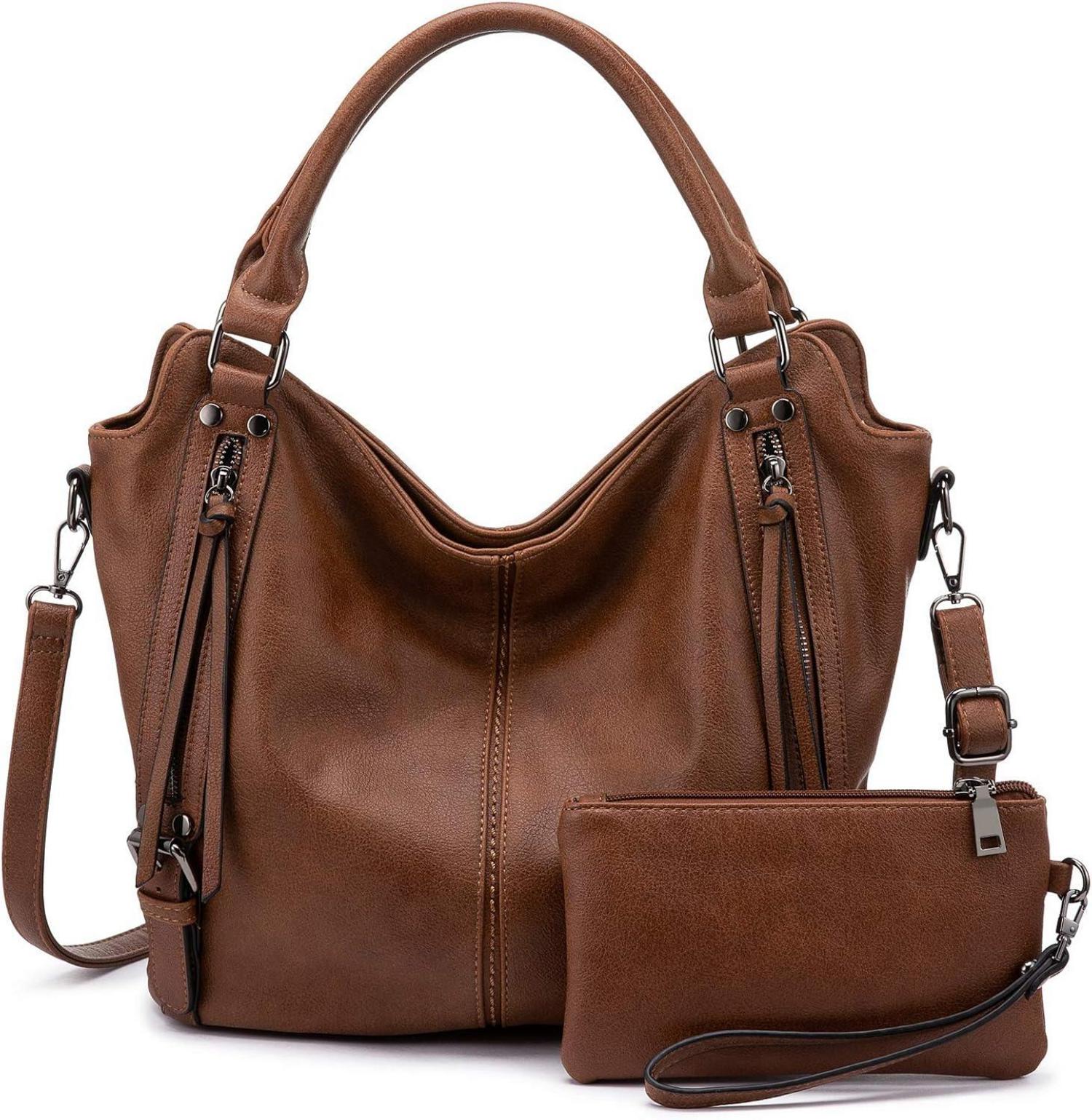 Realer Damen Handtaschen Mittel Shopper Umhängetasche Geldbörse Hobo