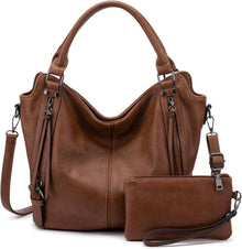 Realer Damen Handtaschen Mittel Shopper Umhängetasche Geldbörse Hobo