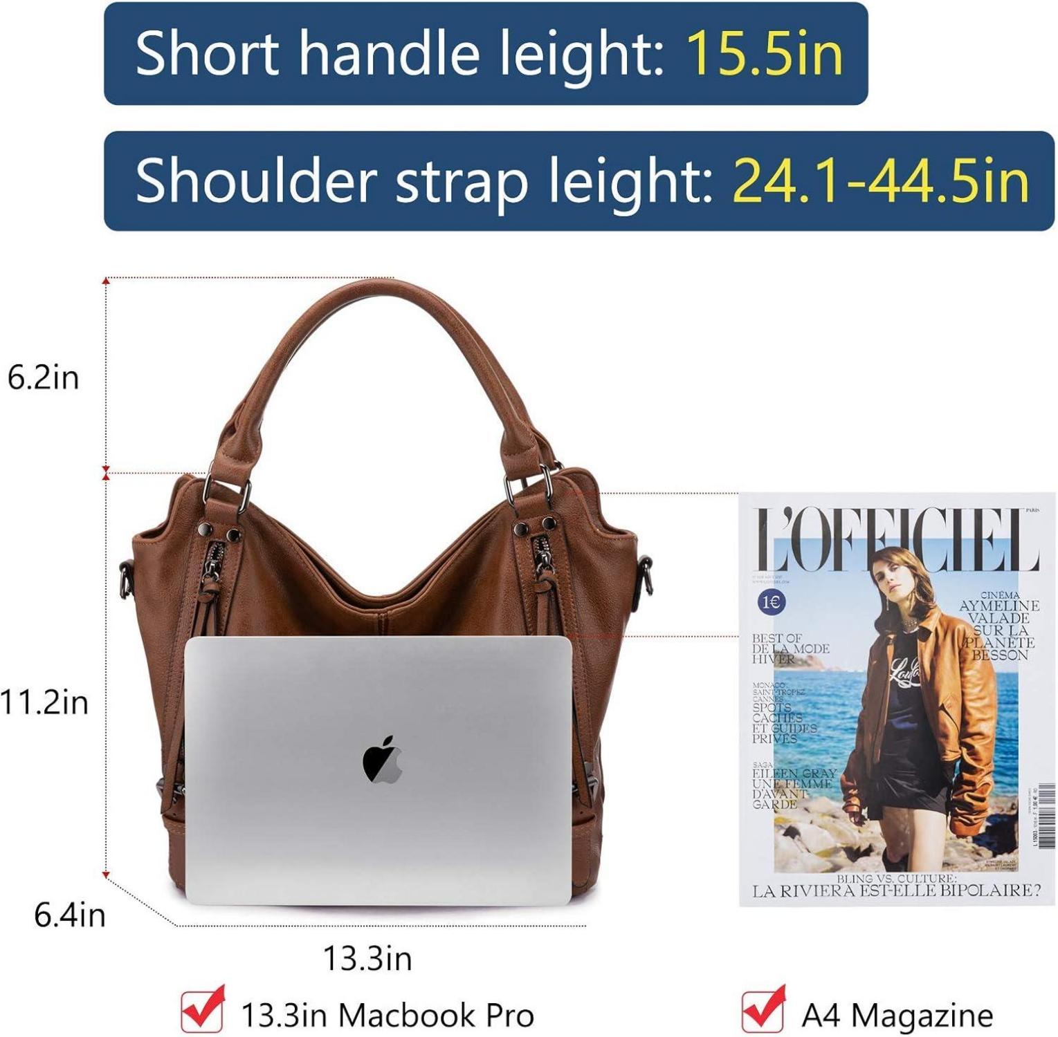 Realer Damen Handtasche Set Mittel Shopper Umhängetasche