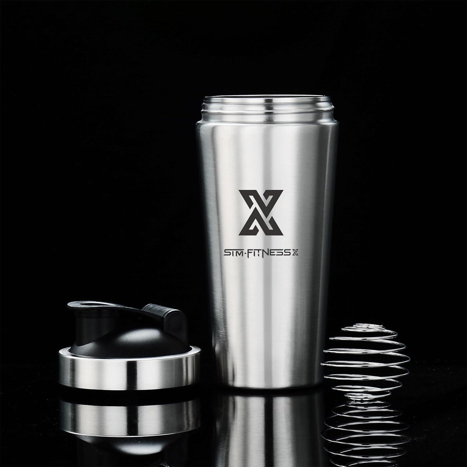 Edelstahl Shaker 700ml Sport Fitness Gym Yoga Mixer Bottle