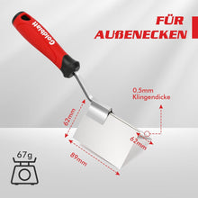Goldblatt 2-tlg. Eckenkelle Set, Edelstahl Inneneckenkelle