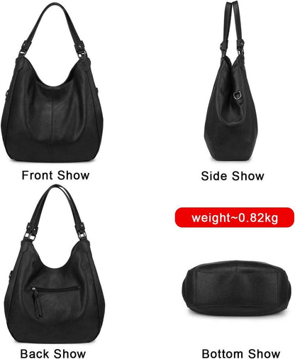 Damen Handtasche Shopper Vintage Groß Lederimitat Umhängetasche