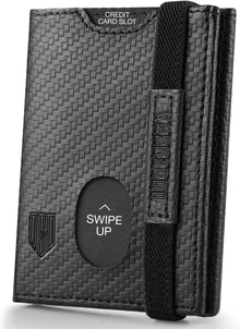 Mini Geldbörse RFID-Schutz Kartenetui Slim Wallet Carbon