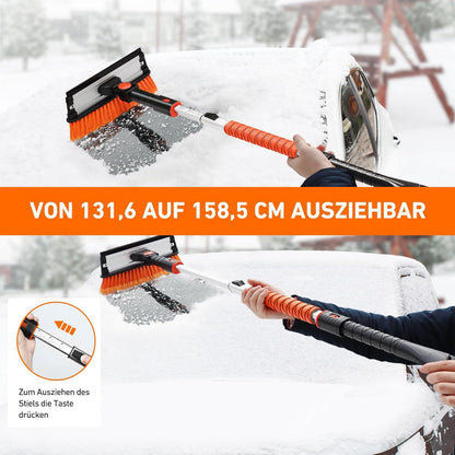 Eiskratzer Auto mit Schneebesen 119CM Lang Rakel & Schaumstoffgriff