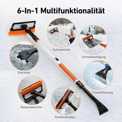 Eiskratzer Auto mit Besen 119cm Teleskopstiel Schneebesen Eisschaber